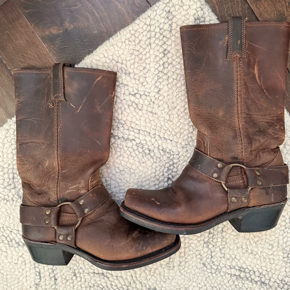 Frye Shoes - Frye Brown Leather Heeled Boots
